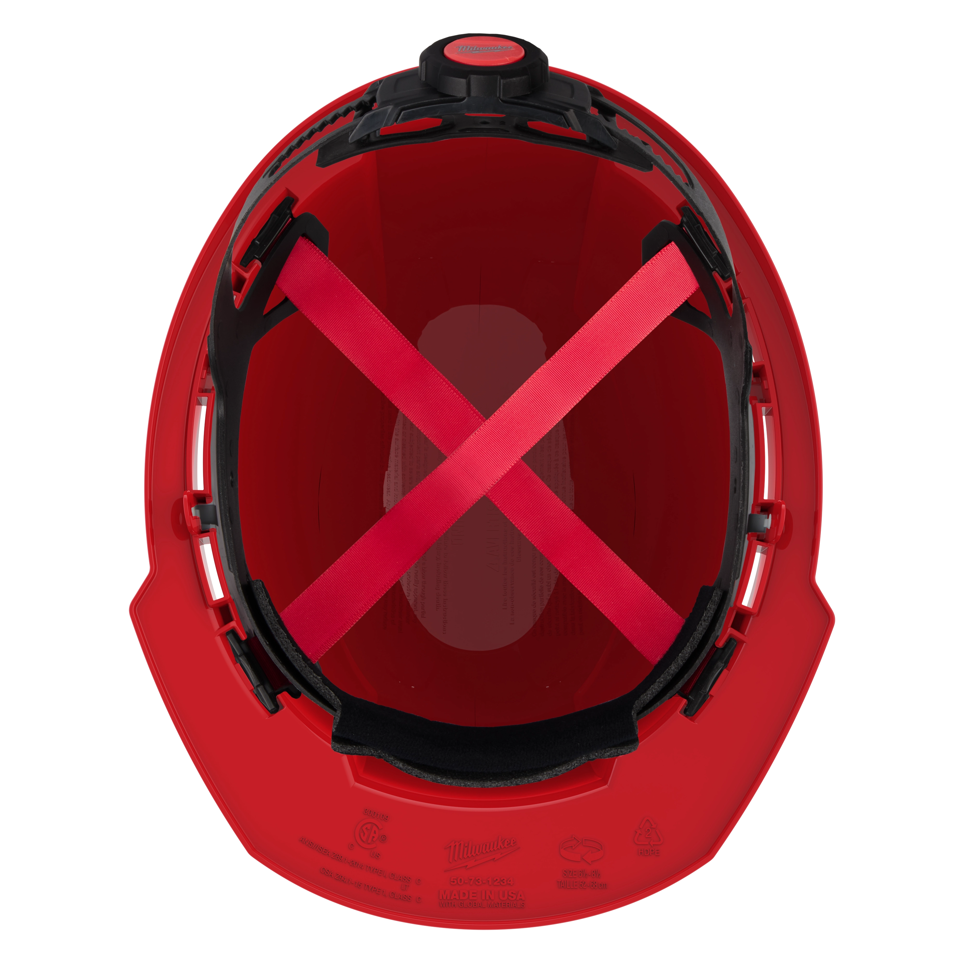 Casco con ventilación y ala delantera rojo con suspensión de trinquete de 4 puntos BOLT™ (EE. UU.): Tipo 1, Clase C Milwaukee 48-73-1208 - imagen 8