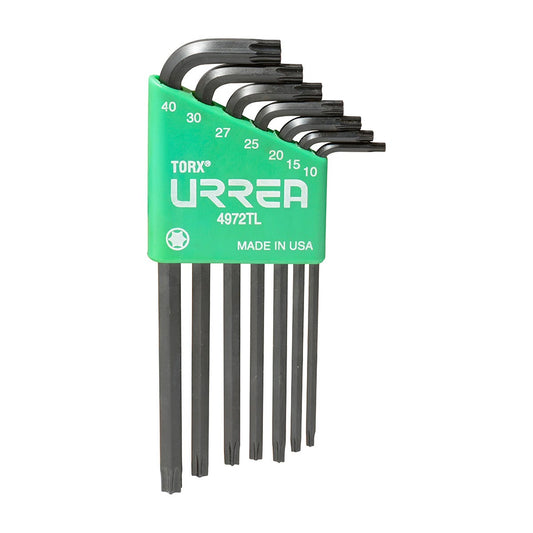 Juego de llaves hexagonales tipo "L", Torx, tamper proof, 7 piezas en blíster Urrea 4972TT – imagen 2