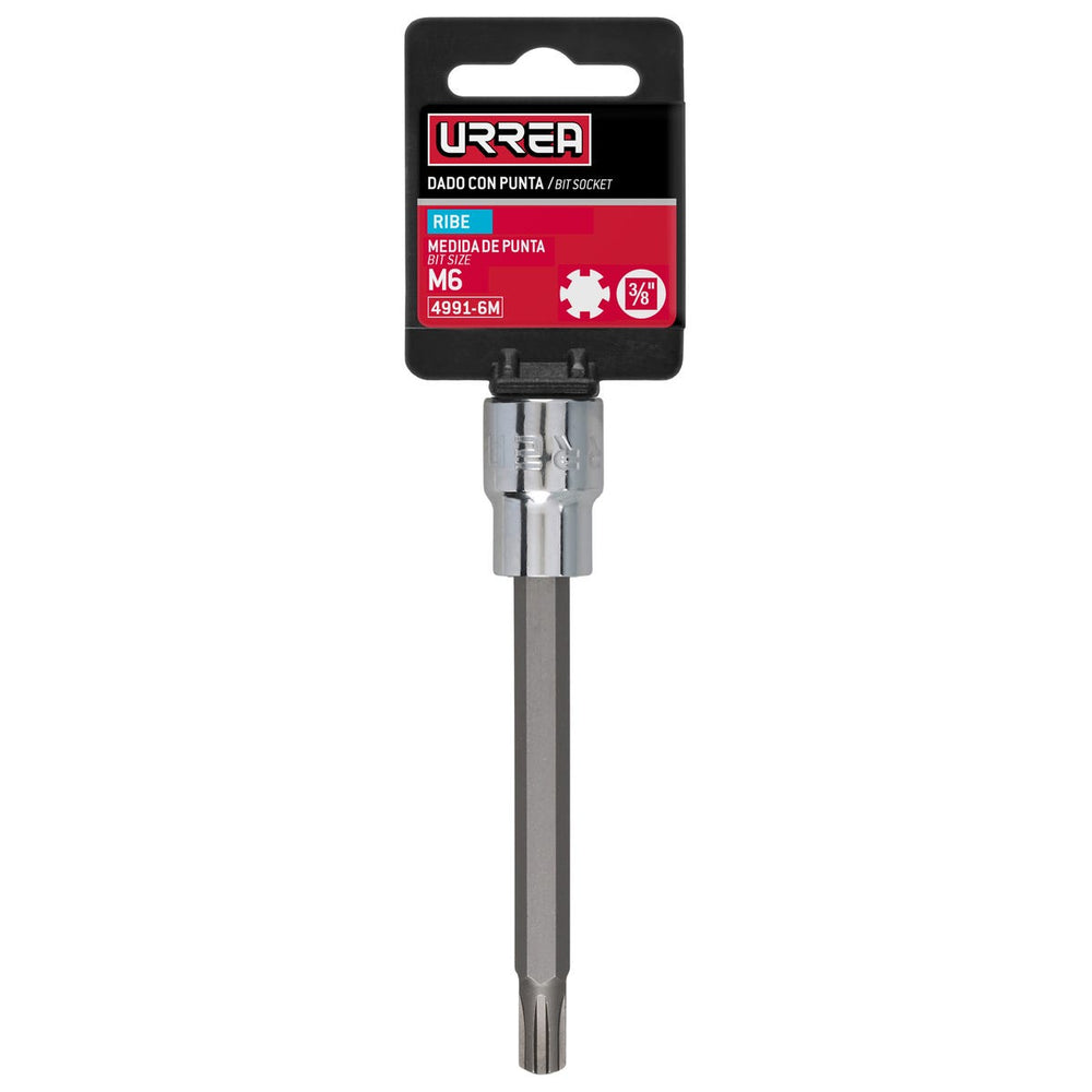 Dado con punta ribe cuadro de 3/8", M6 Urrea 4991-6M - imagen 3