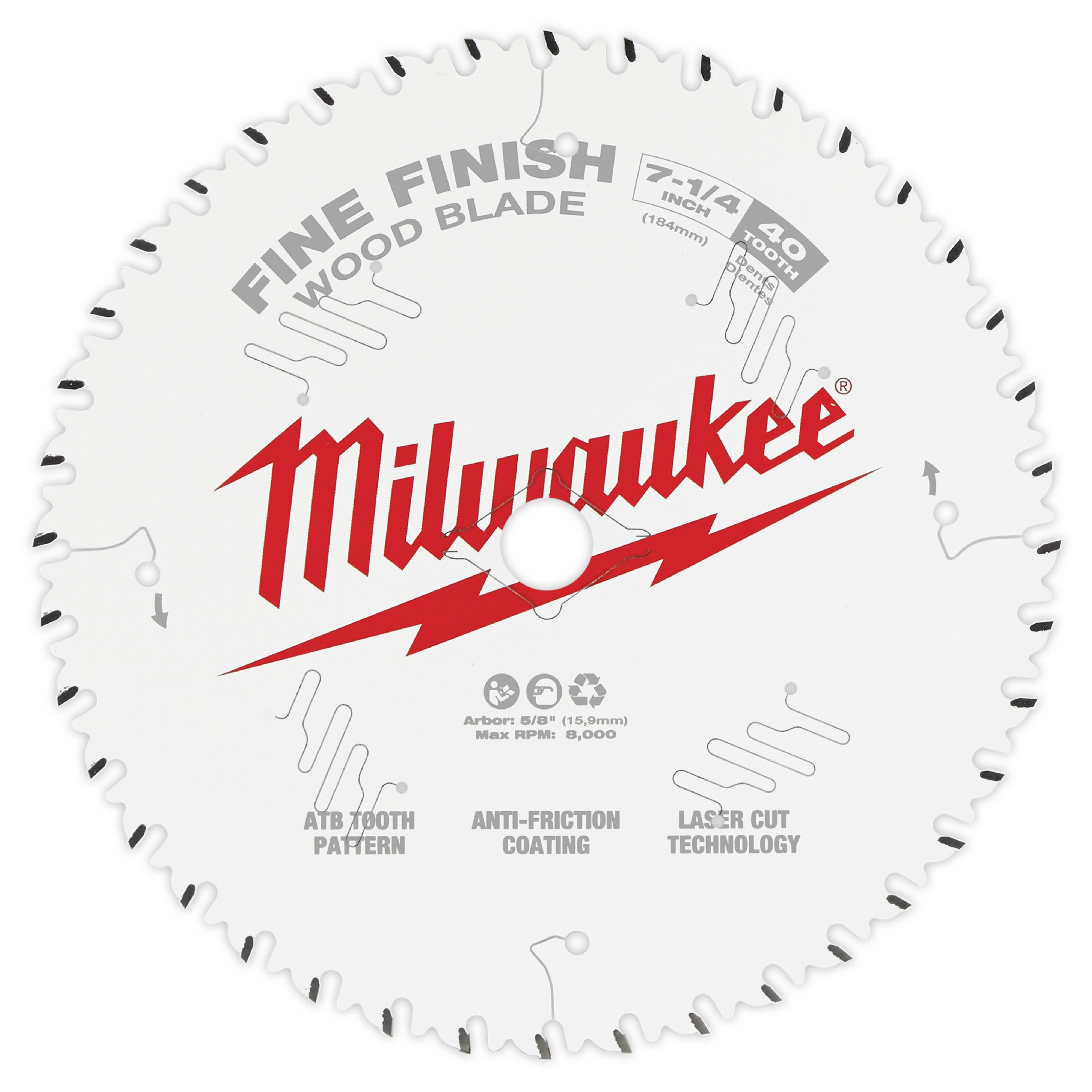 Hoja de sierra circular para acabado ultrafino de 12" y 100 T Milwaukee 48-40-1228