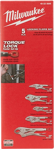 Kit de 5 pinzas Torque Lock Milwaukee 48-22-3695