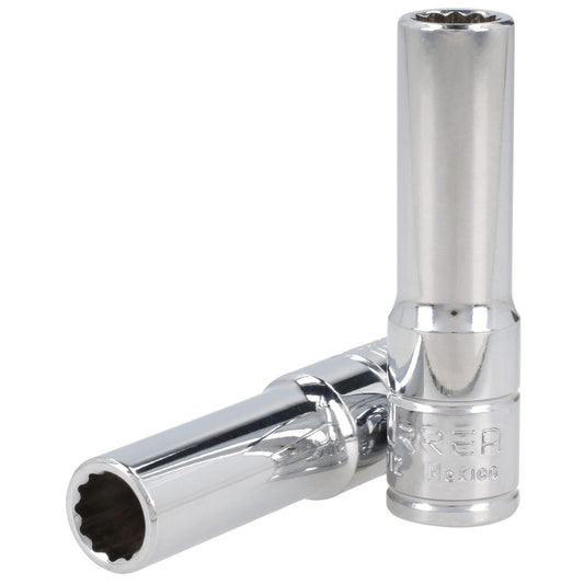 Dado largo cuadro de 3/8", 12 puntas, en pulgadas, 3/8" Urrea 5012 – imagen 2