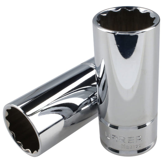 Dado largo cuadro de 3/8", 12 puntas, en pulgadas, 1/2" Urrea 5016