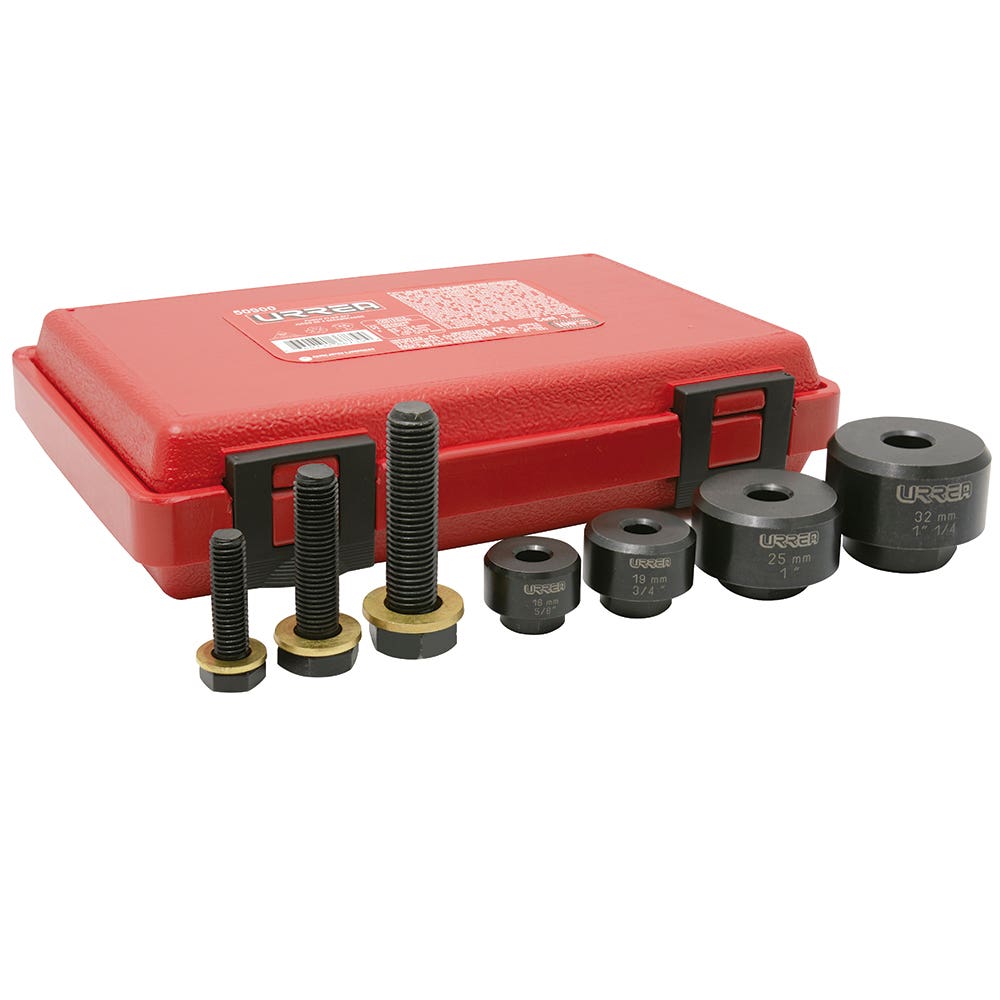 Juego de sacabocados para láminas de 5/8" a 1-1/4", 7 piezas Urrea 50900 - imagen 2