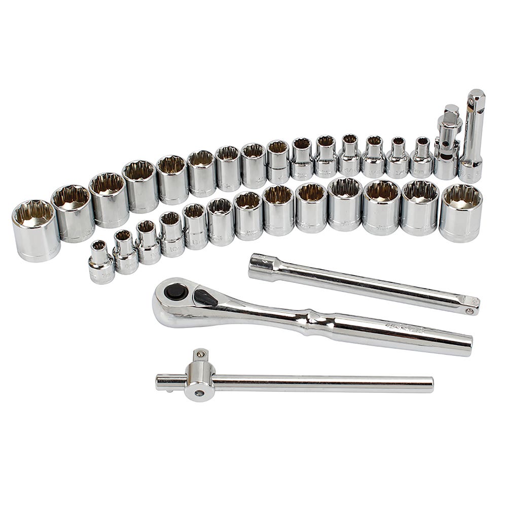 Juego de dados y accesorios cuadro de 3/8" combinado, 33 piezas Urrea 5200CB - imagen 5