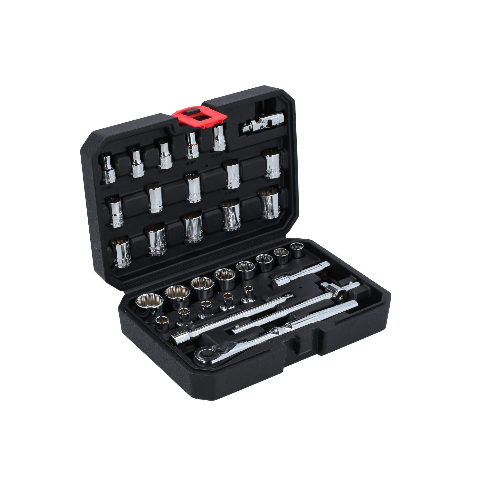Juego de dados y accesorios cuadro de 3/8" combinado, 33 piezas Urrea 5200CB - imagen 6