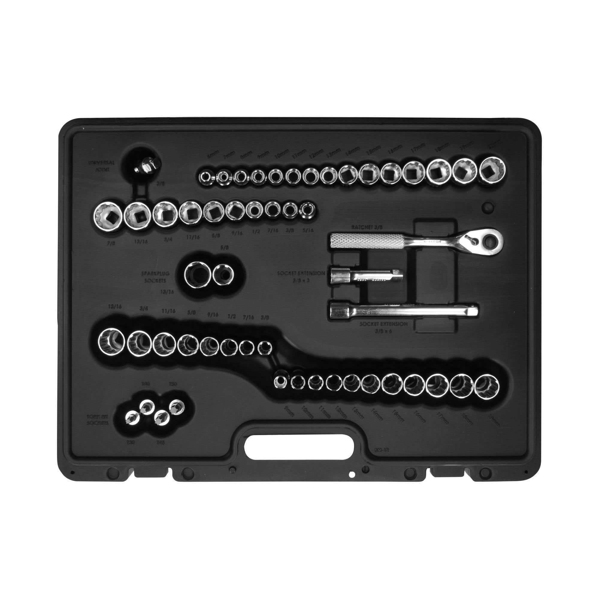 Juego de dados y accesorios cuadro de 3/8" combinado, 54 piezas Urrea 5200PA - imagen 6