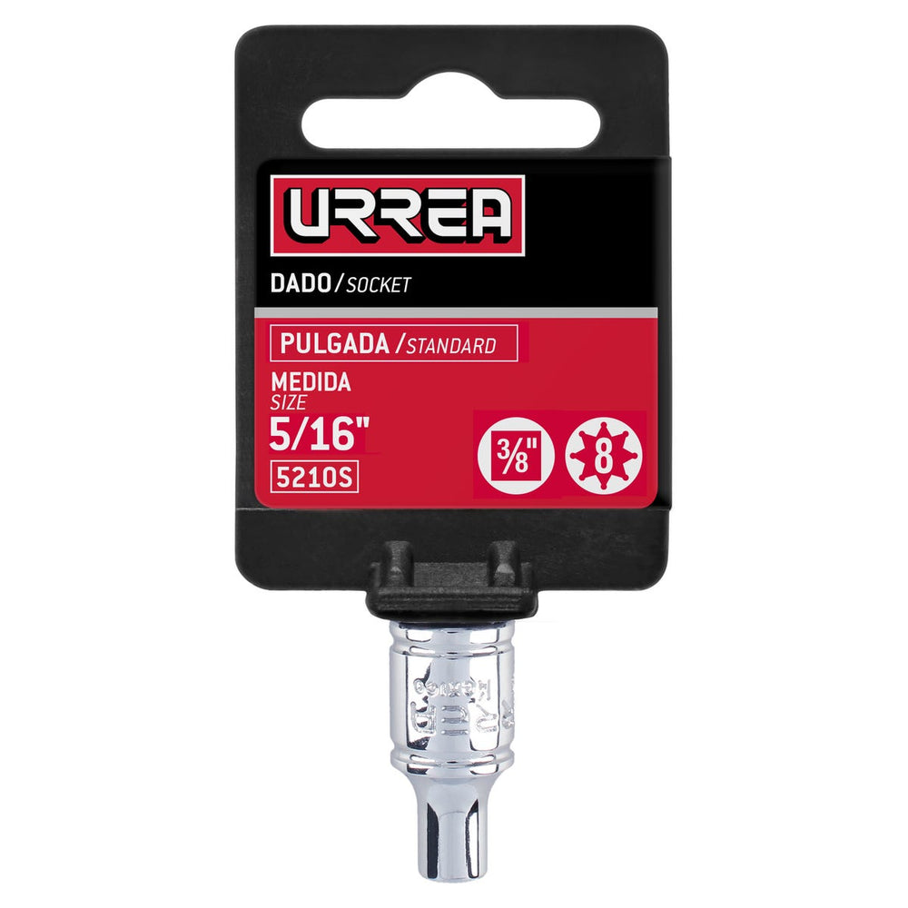 Dado cuadro de 3/8", 8 puntas, en pulgadas, 5/16" Urrea 5210S - imagen 3
