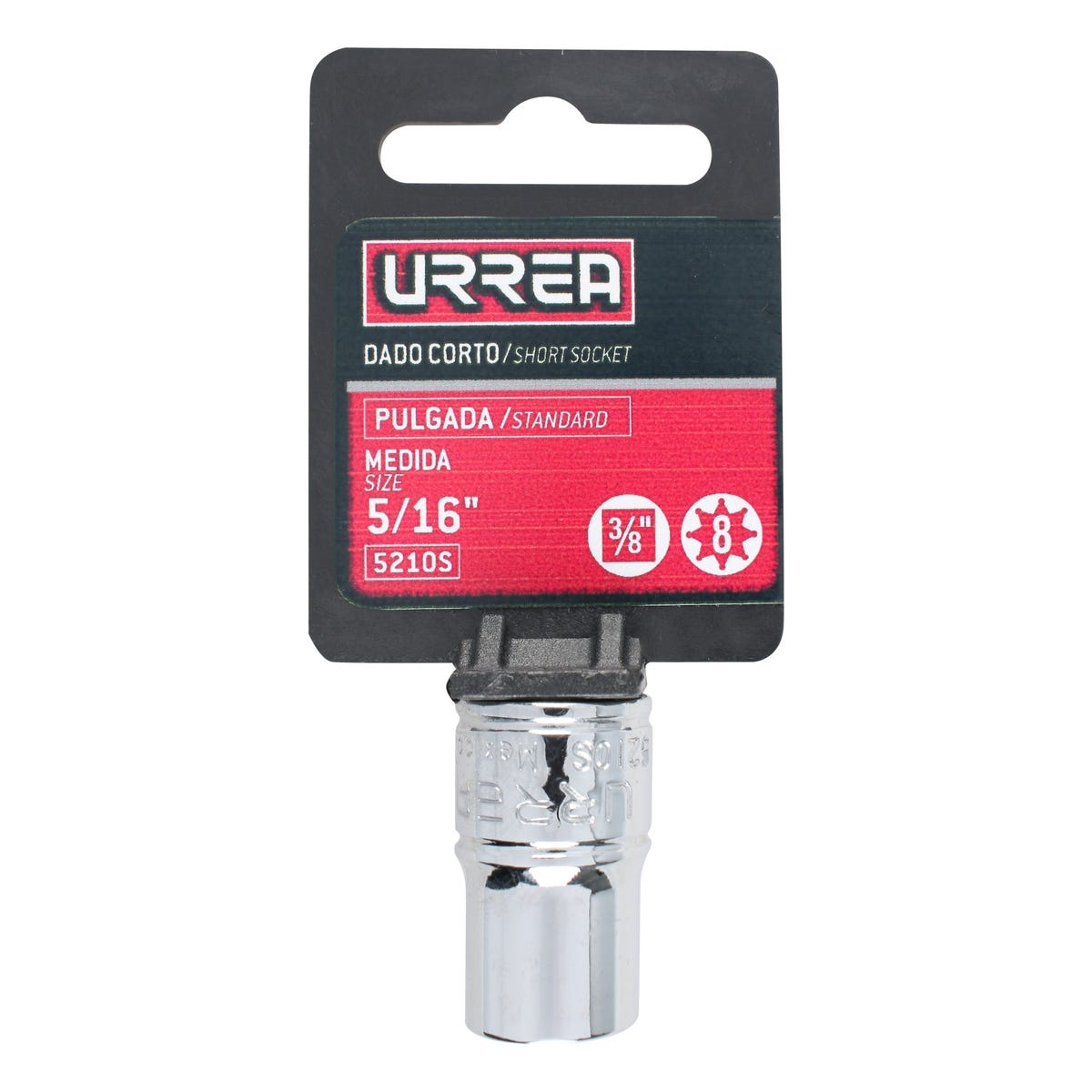 Dado cuadro de 3/8", 8 puntas, en pulgadas, 5/16" Urrea 5210S - imagen 4
