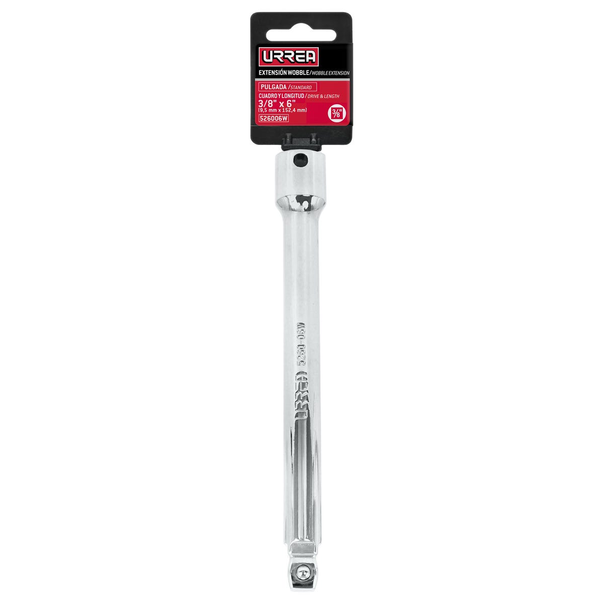 Extensión wobble para dado cuadro de 3/8", 6" Urrea 526006W - imagen 3
