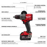 Kit de taladro percutor/destornillador M18 FUEL™ de 1/2" Milwaukee 2904-22 - imagen 5