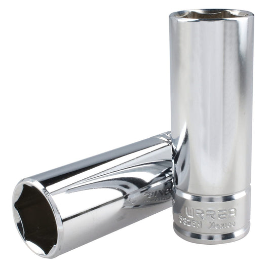 Dado largo cuadro de 1/2", 6 puntas, en pulgadas, 13/16" Urrea 5326H