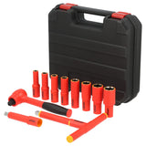 Juego de dados y accesorios cuadro de 1/2" métricos para 1000 V, caja plástica, 11 piezas Urrea 5400MVI - imagen 2
