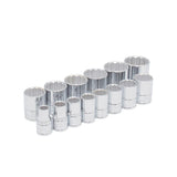 Juego de dados cuadro de 1/2", 12 puntas, métricos, 14 piezas Urrea 5400PAM - imagen 2