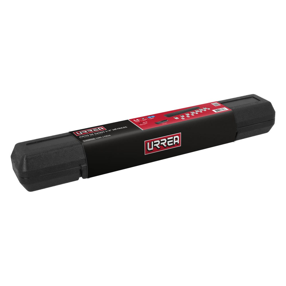 Juego de dados cuadro de 1/2", 12 puntas, métricos, 14 piezas Urrea 5400PAM - imagen 3