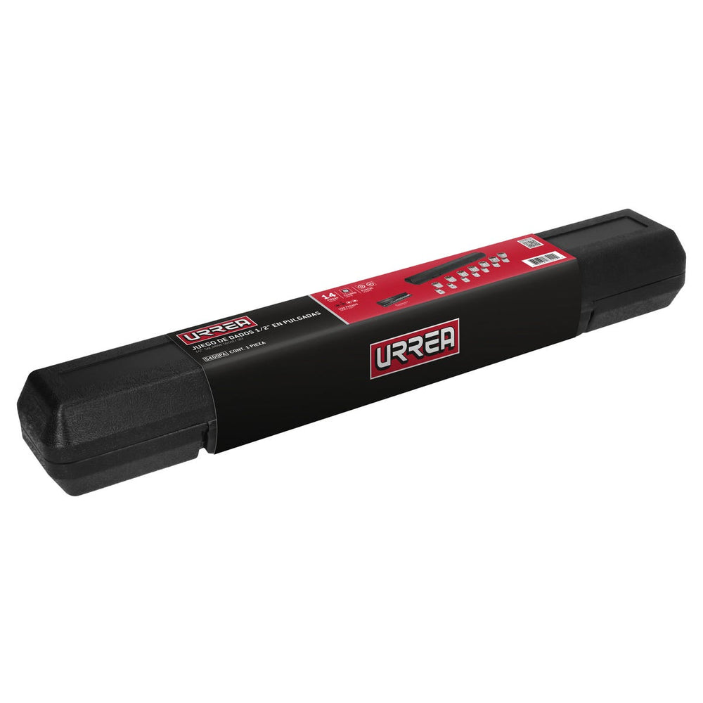 Juego de dados cuadro de 1/2", 12 puntas, en pulgadas, 14 piezas Urrea 5400PA - imagen 3