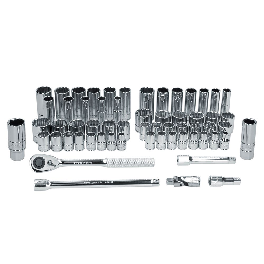 Juego de dados y accesorios cuadro de 1/2" combinado, 60 piezas Urrea 5400PD - imagen 3