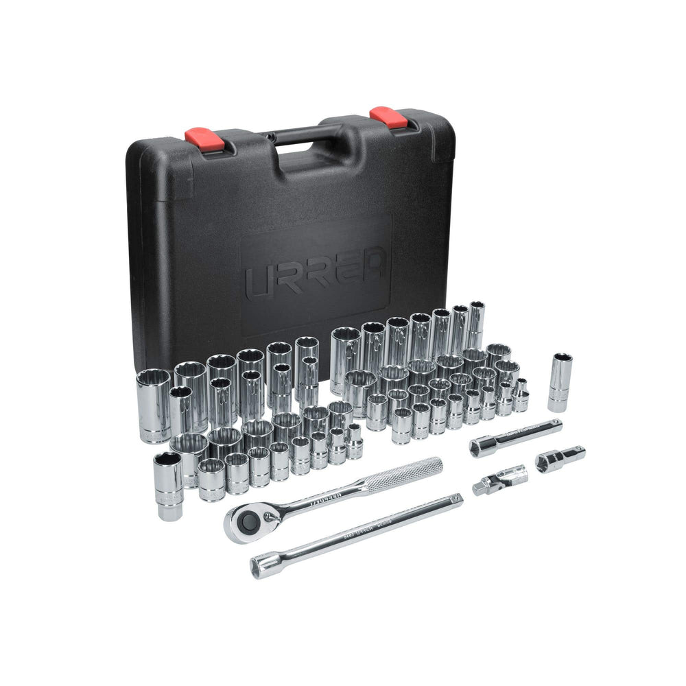 Juego de dados y accesorios cuadro de 1/2" combinado, 60 piezas Urrea 5400PD - imagen 5