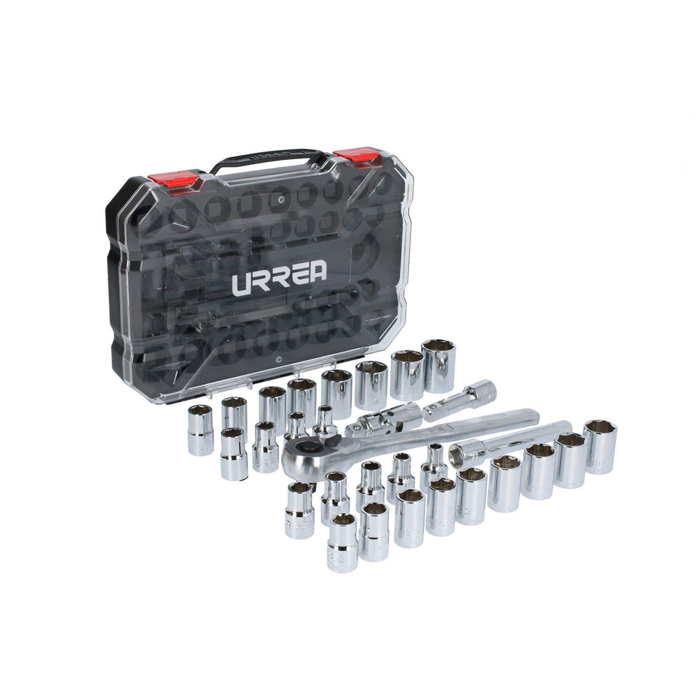 Juego de dados y accesorios cuadro de 1/2" combinado, 30 piezas Urrea 5401CD - imagen 3