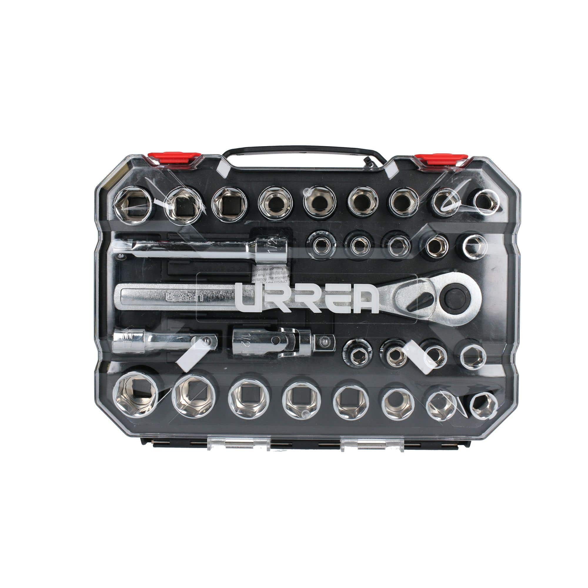Juego de dados y accesorios cuadro de 1/2" combinado, 30 piezas Urrea 5401CD - imagen 6
