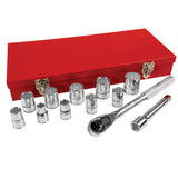 Juego de dados y accesorios cuadro de 1/2" en pulgadas, 13 piezas Urrea 54116