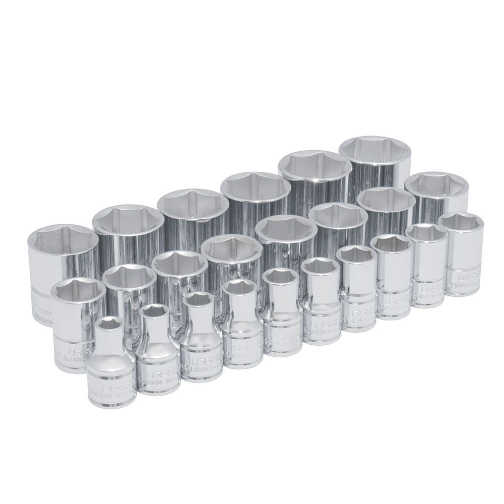 Juego de dados cuadro de 1/2", 6 puntas, métricos, 24 piezas Urrea 54209 - imagen 2