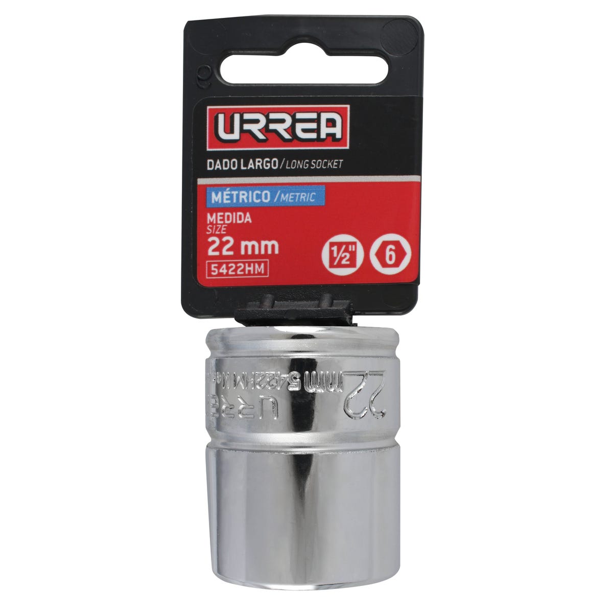 Dado cuadro de 1/2", 6 puntas, métrico, 22 mm Urrea 5422HM - imagen 5