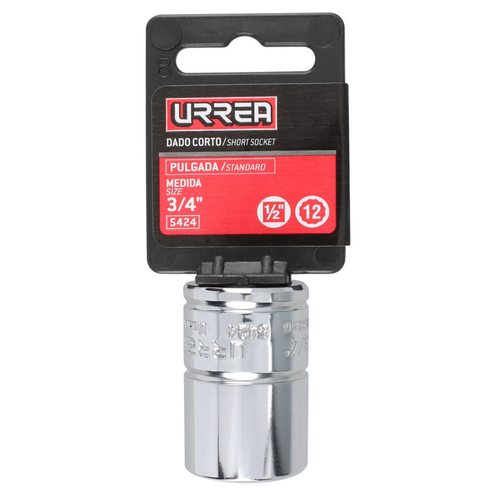Dado cuadro de 1/2", 12 puntas, en pulgadas, 3/4" Urrea 5424 - imagen 5