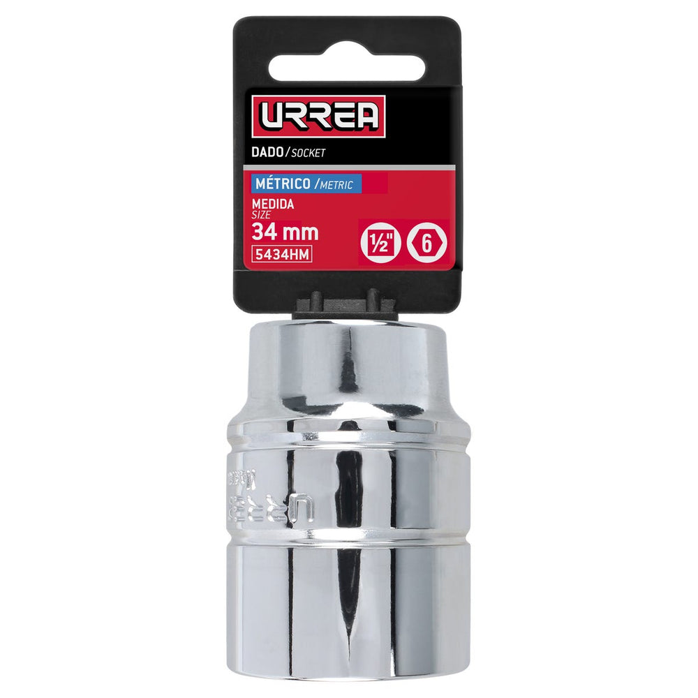 Dado cuadro de 1/2", 6 puntas, métrico, 34 mm Urrea 5434HM - imagen 3