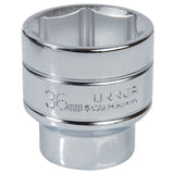 Dado cuadro de 1/2", 6 puntas, métrico, 36 mm Urrea 5436HM