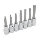 Juego de dados con punta torx cuadro de 1/2", 7 piezas, en riel Urrea 5439C - imagen 2