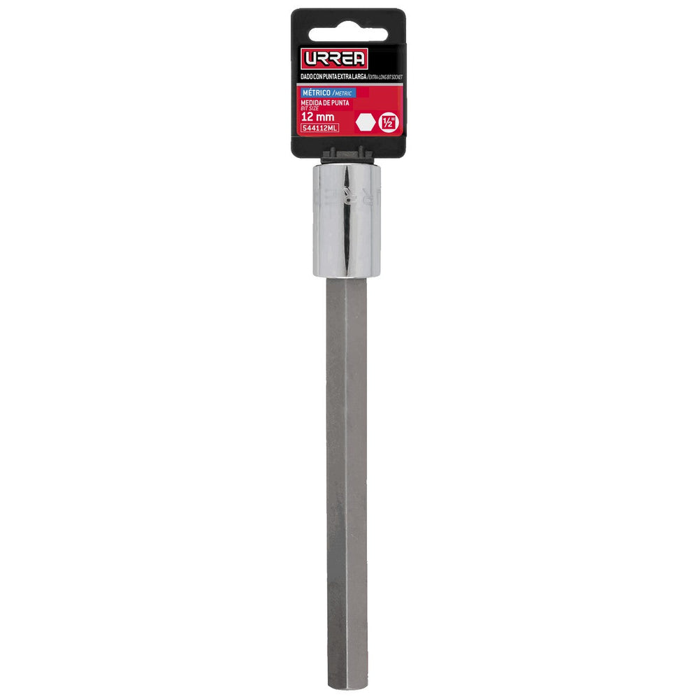 Dado con punta hexagonal extra larga cuadro de 1/2", métrico, 12 mm Urrea 544112ML - imagen 3