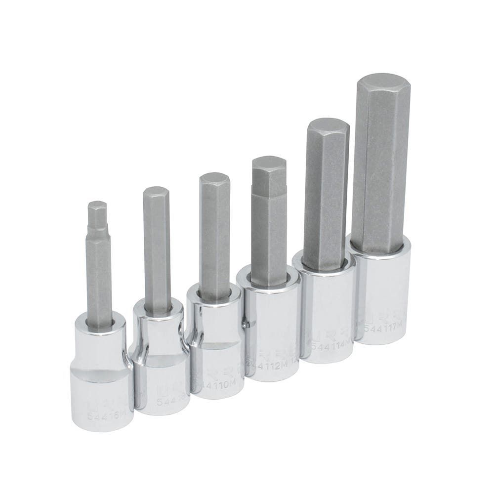 Juego de dados con punta hexagonal cuadro de 1/2", métricos, 6 piezas Urrea 5441M6 - imagen 2