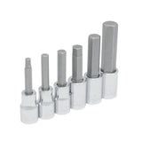 Juego de dados con punta hexagonal cuadro de 1/2", métricos, 6 piezas Urrea 5441M6