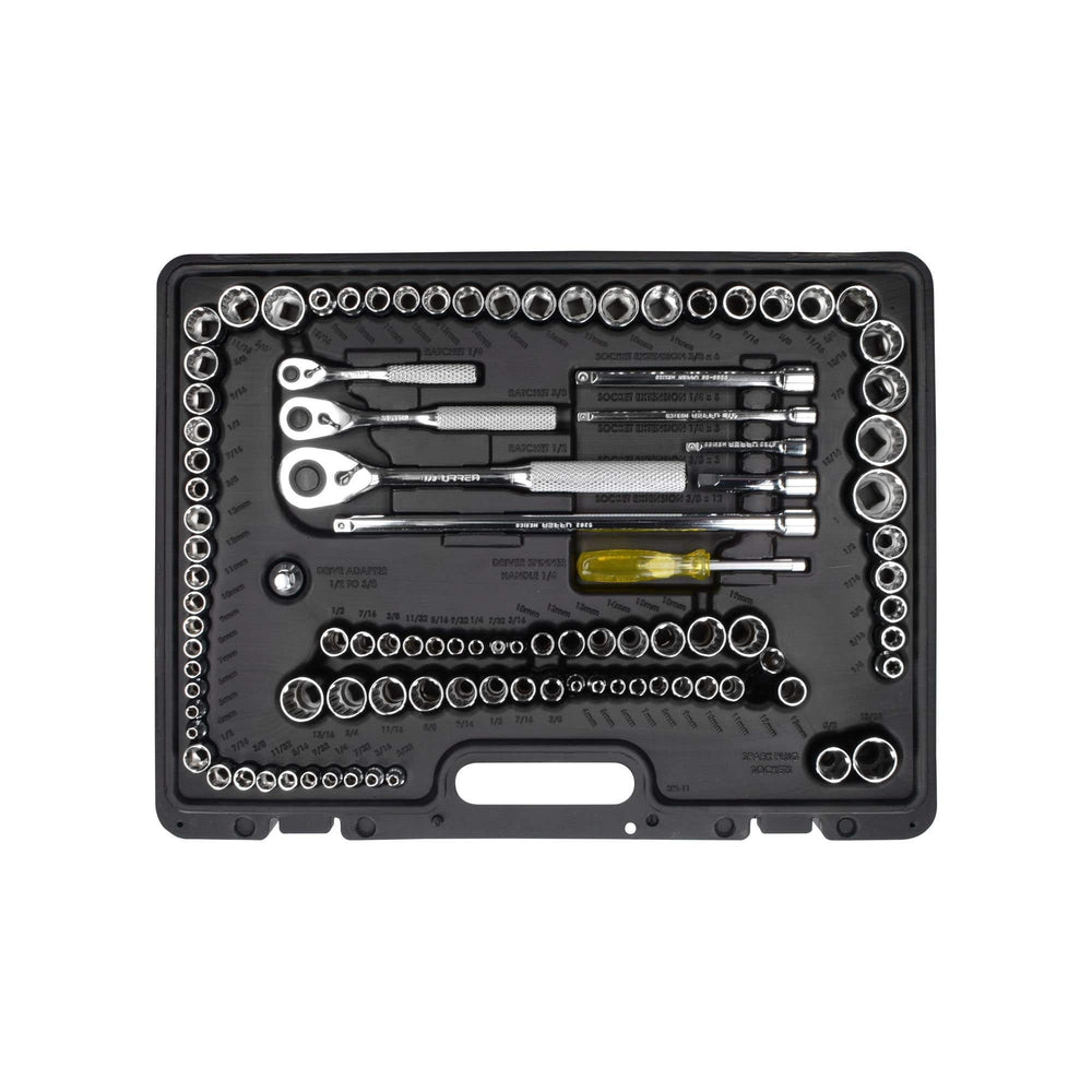 Juego de dados y accesorios cuadro de 1/4", 3/8" y 1/2" combinado, 99 piezas Urrea 5447PA - imagen 3