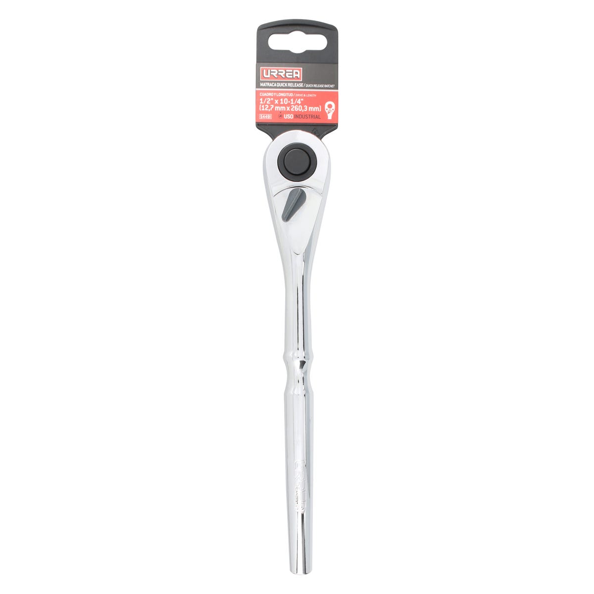 Matraca reversible cromada, quick release, para dado cuadro de 1/2" Urrea 5449I - imagen 2