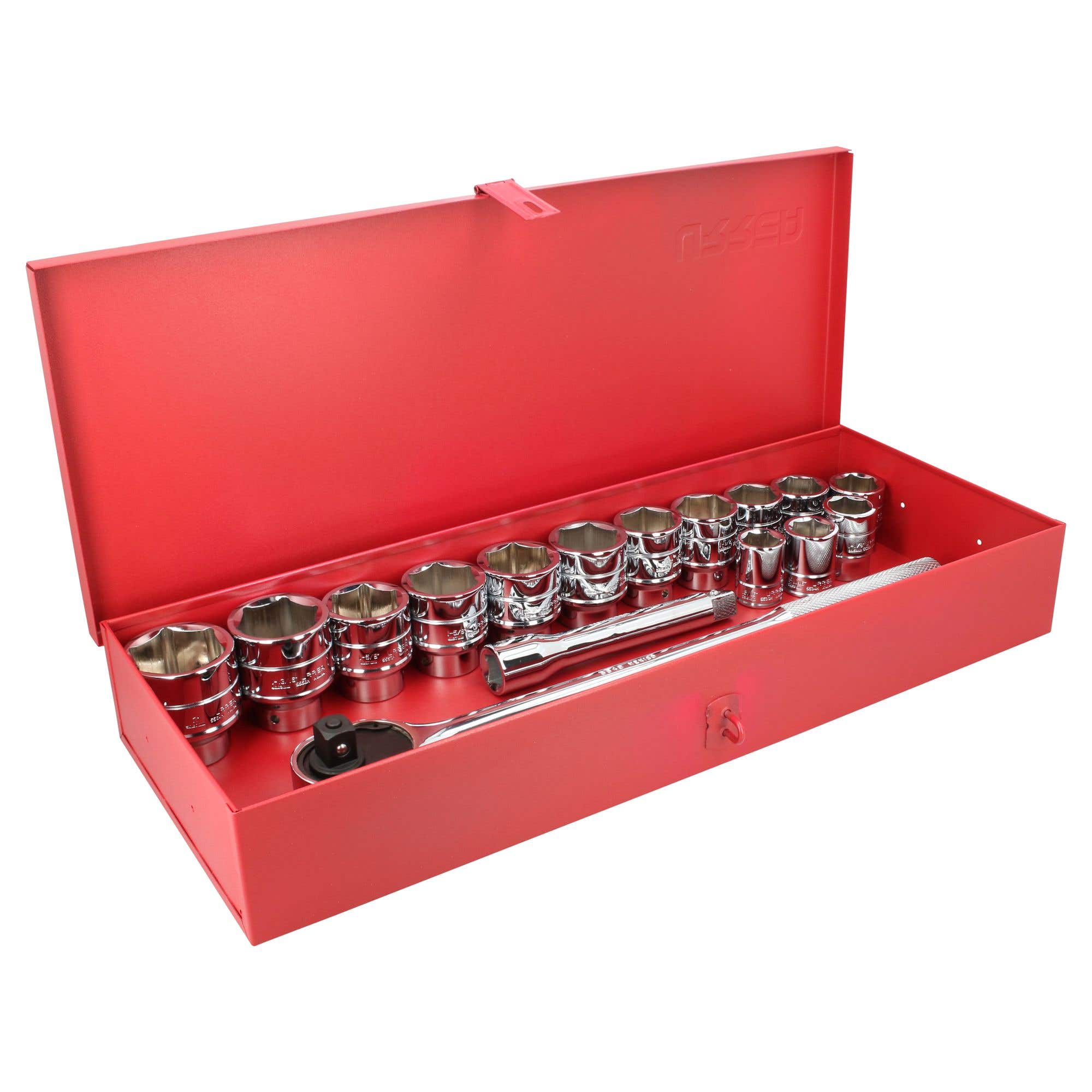 Juego de dados y accesorios cuadro de 3/4" en pulgadas, 17 piezas Urrea 55100H - imagen 6