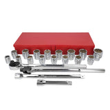 Juego de dados y accesorios cuadro de 3/4" métrico 6 puntas, 20 piezas Urrea 55200H - imagen 7