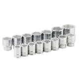 Juego de dados cuadro de 3/4", 6 puntas, métricos, 15 piezas Urrea 55207