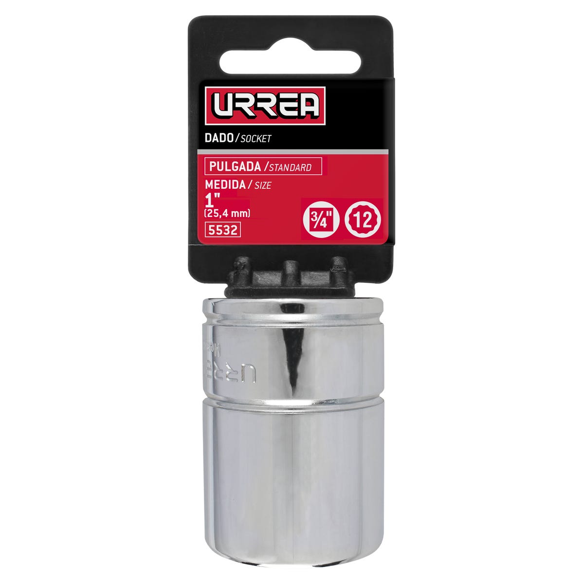 Dado cuadro de 3/4", 12 puntas, en pulgadas, 1" Urrea 5532 - imagen 3