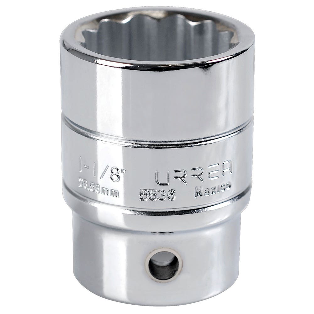 Dado cuadro de 3/4", 12 puntas, en pulgadas, 1-1/8" Urrea 5536