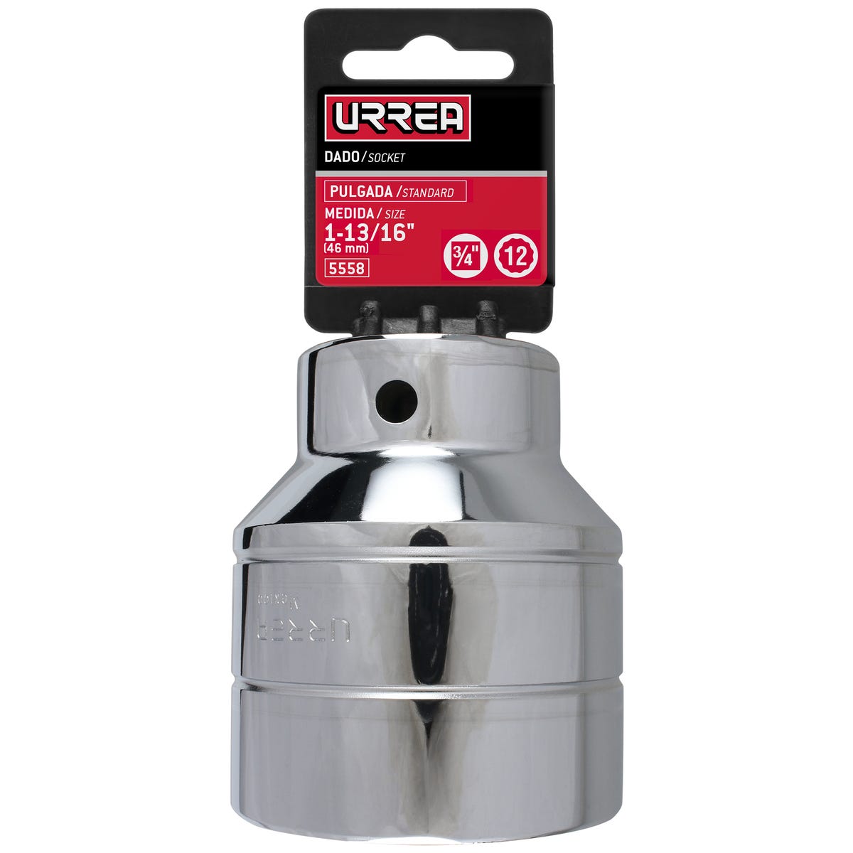 Dado cuadro de 3/4", 12 puntas, en pulgadas, 1-13/16" Urrea 5558 - imagen 3