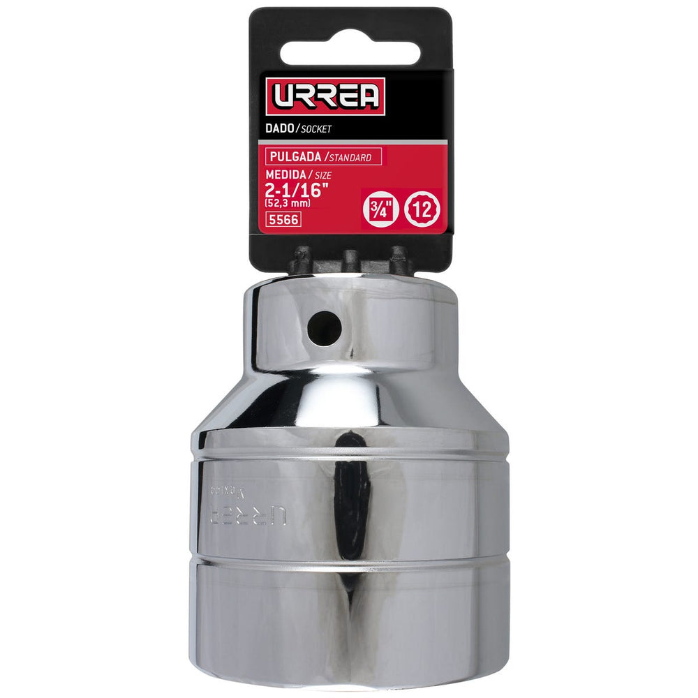 Dado cuadro de 3/4", 12 puntas, en pulgadas, 2-1/16" Urrea 5566 - imagen 3