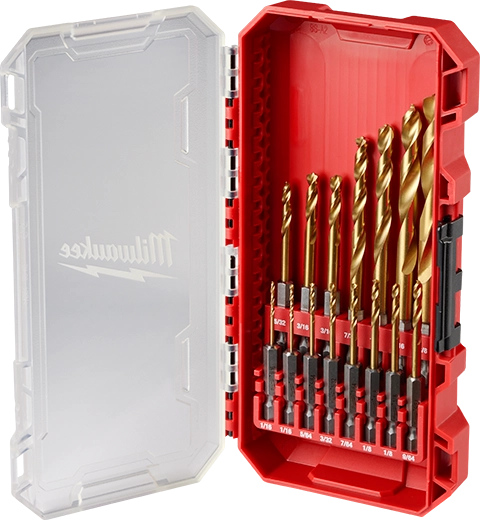 Juego de brocas de titanio SHOCKWAVE Impact Duty™ RED HELIX™ de 15 piezas Milwaukee 48-89-4670