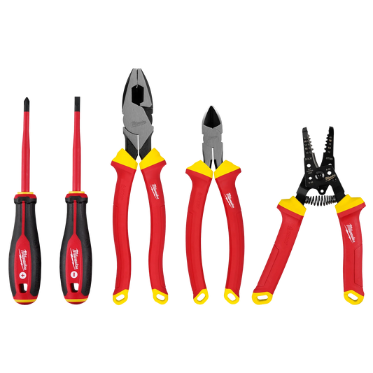 Juego de 5 herramientas manuales con aislamiento para 1000 V Milwaukee 48-22-2215