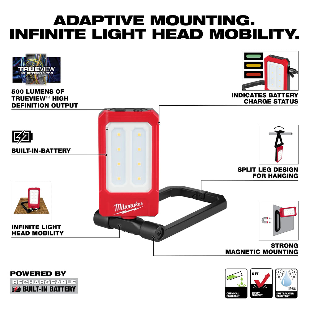 Luz de tarea magnética de perfil bajo recargable de Milwaukee® Milwaukee 2013R - imagen 3