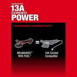 Kit de rectificadora con freno M18 FUEL™ de 4-1/2"-6" con interruptor de paleta Milwaukee 3670-22 - imagen 5