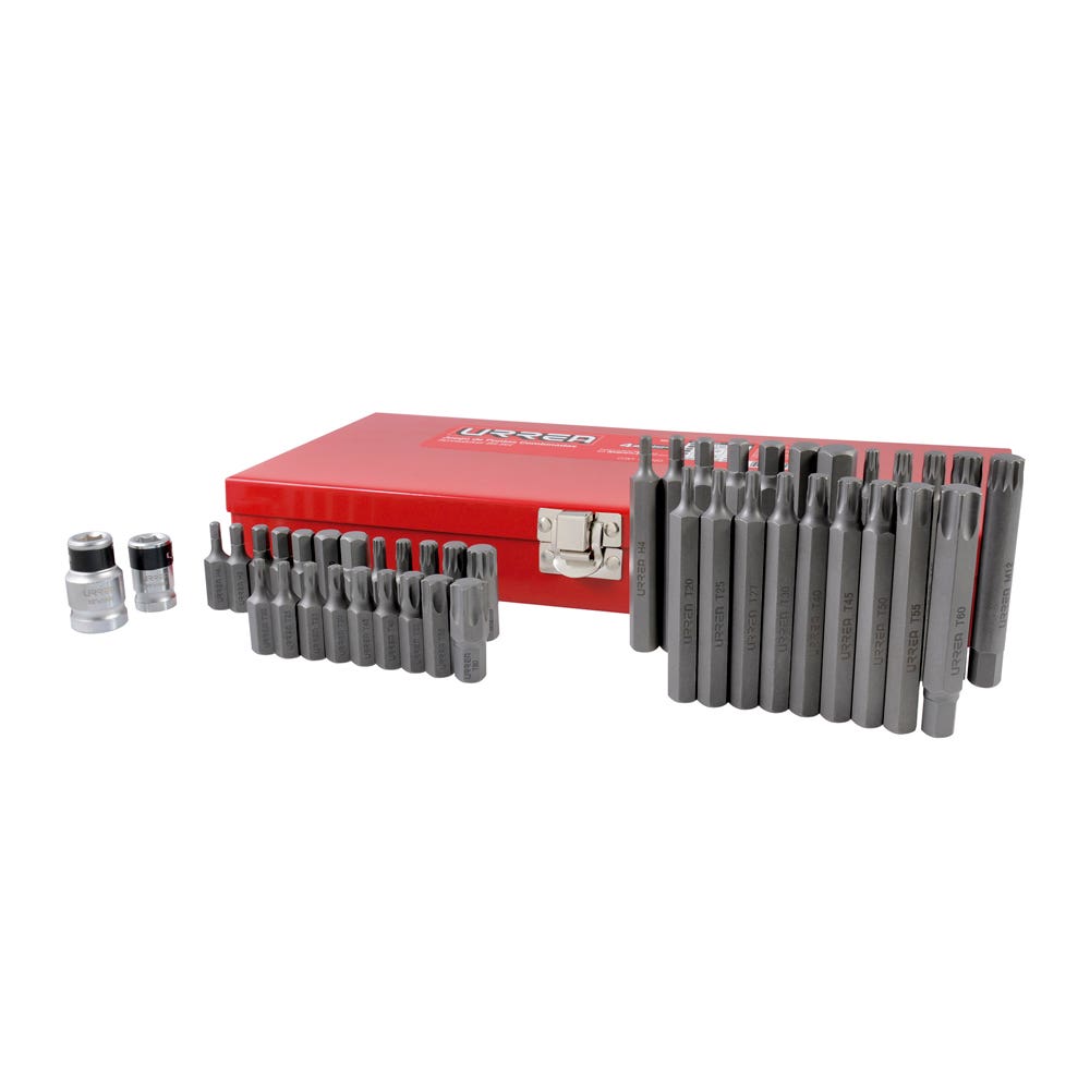 Juego combinado de puntas hexágono de 3/8" con adaptadores, 44 piezas en caja metalica Urrea 60244 - imagen 2
