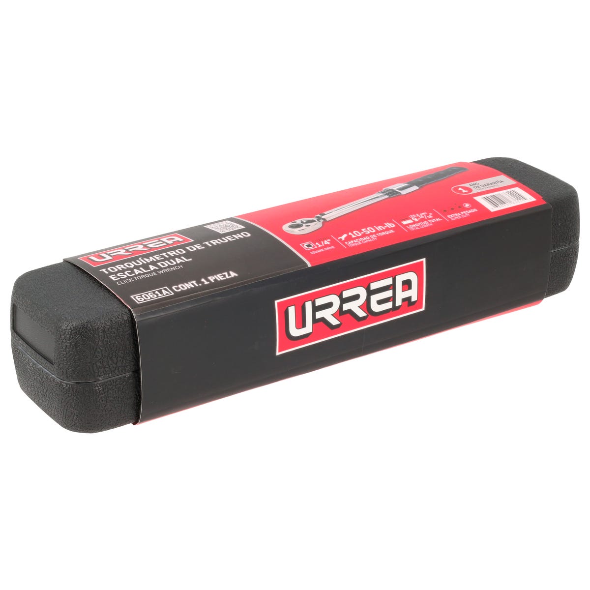 Torquímetro de trueno escala dual cuadro de 1/4", 10-50 in-lb (1.1-5.6 Nm) Urrea 6061A - imagen 4