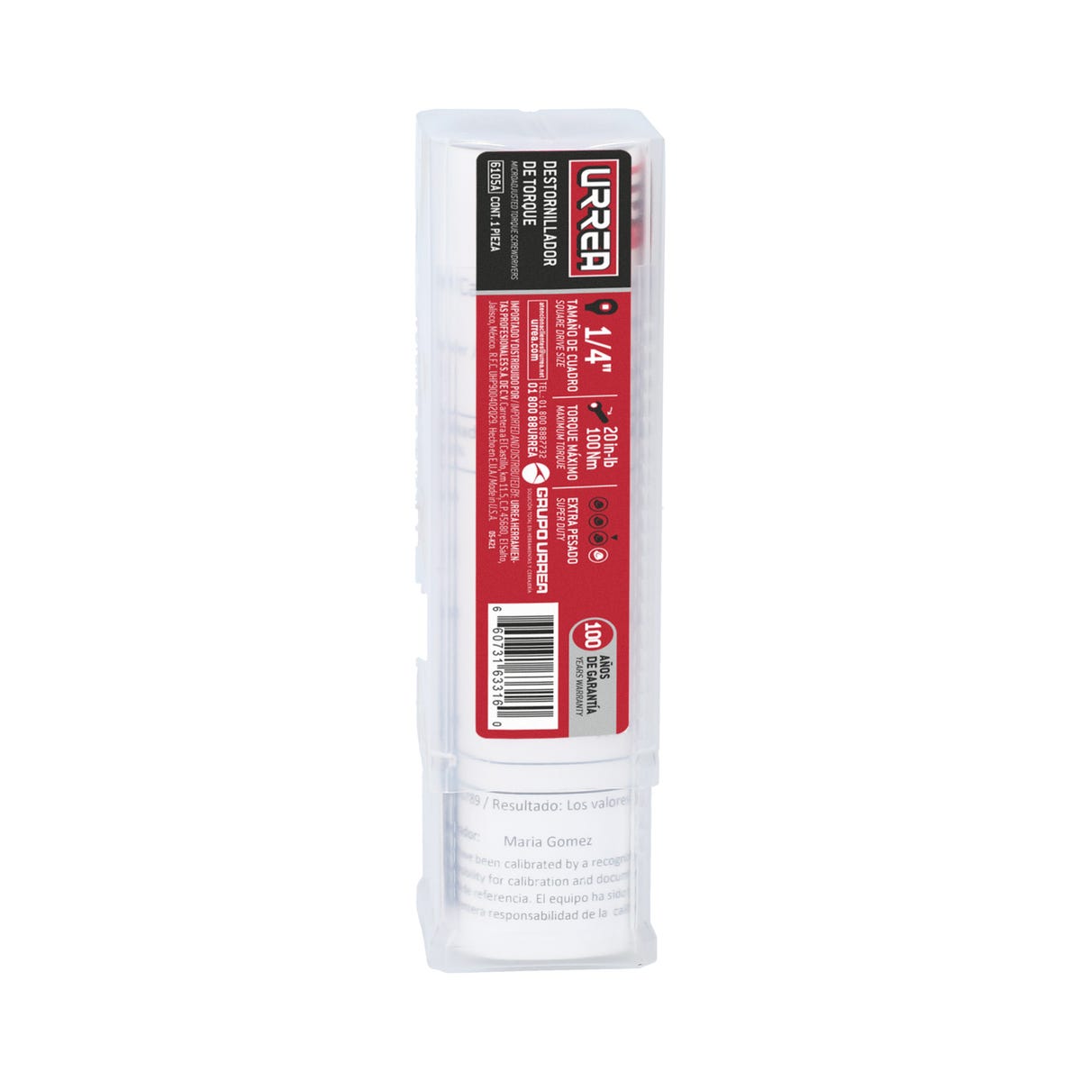 Destornillador de torque microajustable con mango plástico cuadro de 1/4", 20-100 in-oz Urrea 6105A - imagen 3